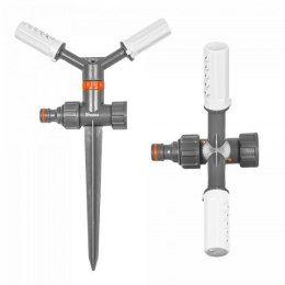 2-ramienny zraszacz obrotowy na kolcu WHITE LINE