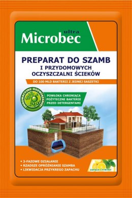 Preparat do szamb i przydomowych oczysczalni Microbec Ultra 18x25g Cytryna