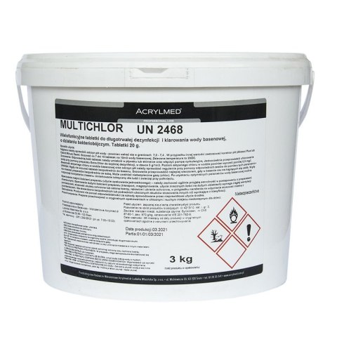 Tabletki chlorowe 20g Multichlor 3kg ACRYLMED