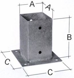 Podstawa słupa przykręcana PSP100/101x150
