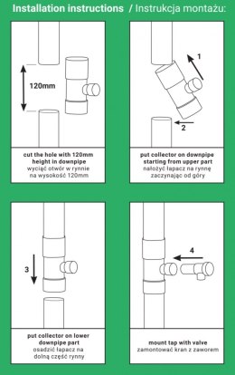 Łapacz deszczówki z zaworem 80mm