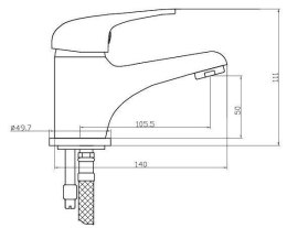 Bateria UMYWALKOWA 1-uch. FIDŻI chrom/ FI-075.CH