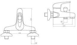 Bateria WANNOWA 1-uch. FIDŻI chrom/ FI-023.CH