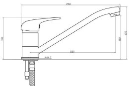 Bateria ZLEW STOJĄCA 1-uch. FIDŻI / FI-182.CH