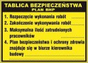 Tablica bezpieczeństwa PLAN BHP BIOZ 70x50