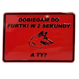 Tablica dobiegam do furtki 20x14