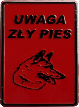 Tablica uwaga zły pies /głowa 14x20