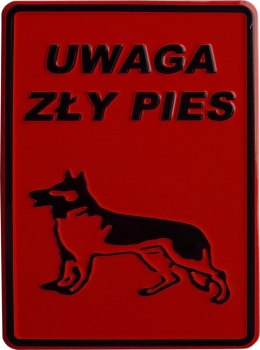 Tablica uwaga zły pies/ pies 14x20