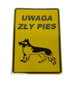 Tablica uwaga zły pies/ pies 14x20